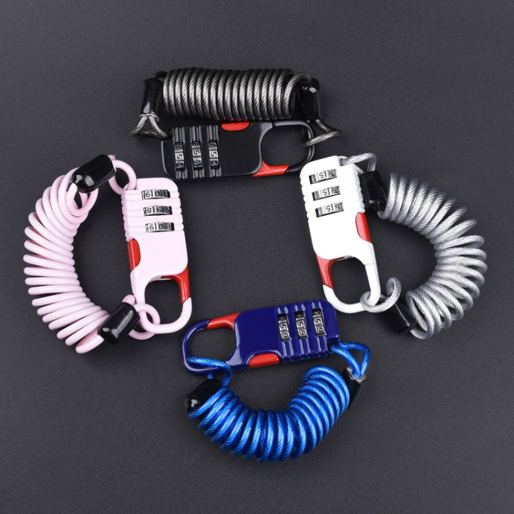 Helmet Anti Theft Password Lock Motorcycle Car Basket Soft Lock(Pink)