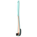 Double-sided Soft Hair Toilet Brush Toilet Long Handle Cleaning Brush(Light Green)