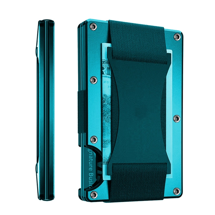 Credit Card Holder Wallets RFID Blocking Slim Metal Card Clip, Color: Fluorescent Green