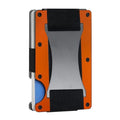 Credit Card Holder Wallets RFID Blocking Slim Metal Card Clip, Color: Orange