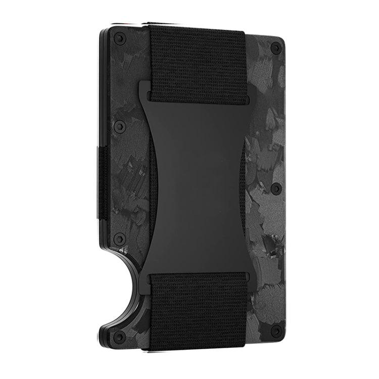 Credit Card Holder Wallets RFID Blocking Slim Metal Card Clip, Color: Black Forging Carbon