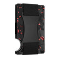 Credit Card Holder Wallets RFID Blocking Slim Metal Card Clip, Color: Red Forging Carbon