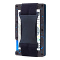Credit Card Holder Wallets RFID Blocking Slim Metal Card Clip, Color: Blue Forging Carbon