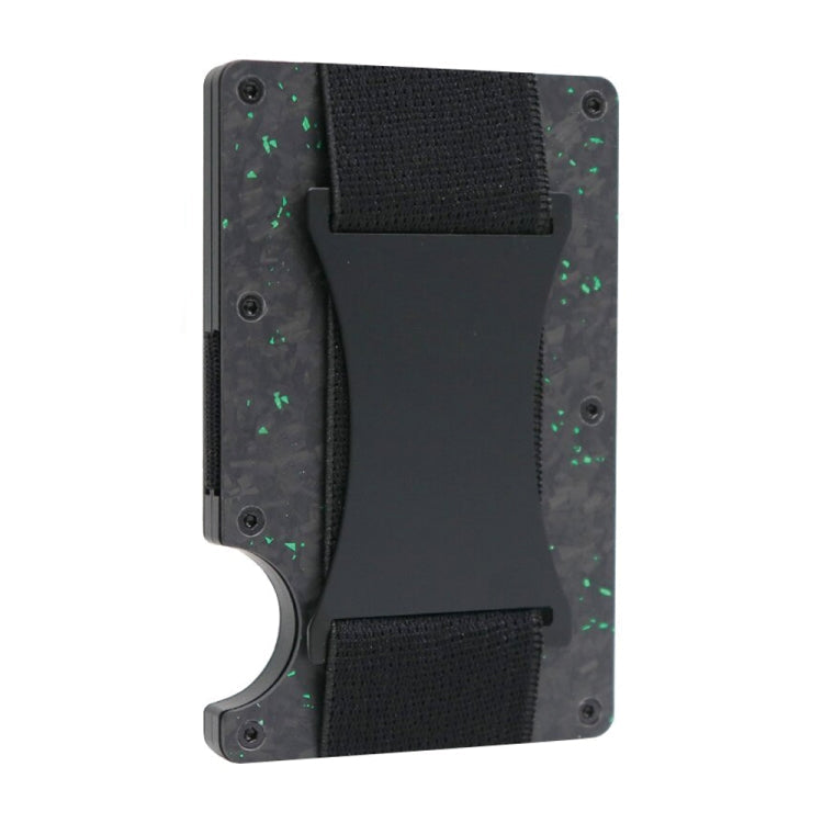 Credit Card Holder Wallets RFID Blocking Slim Metal Card Clip, Color: Green Forging Carbon