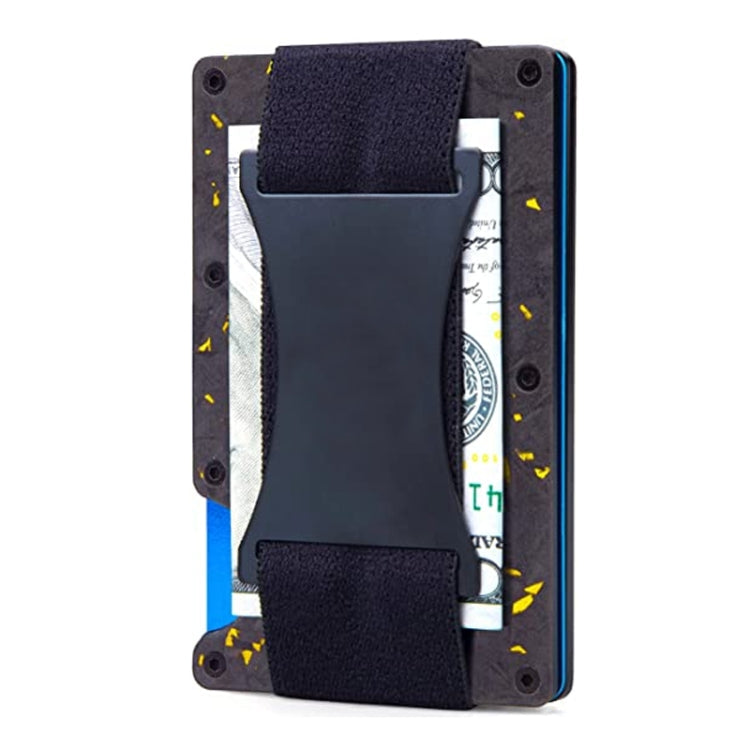 Credit Card Holder Wallets RFID Blocking Slim Metal Card Clip, Color: Golden Forging Carbon