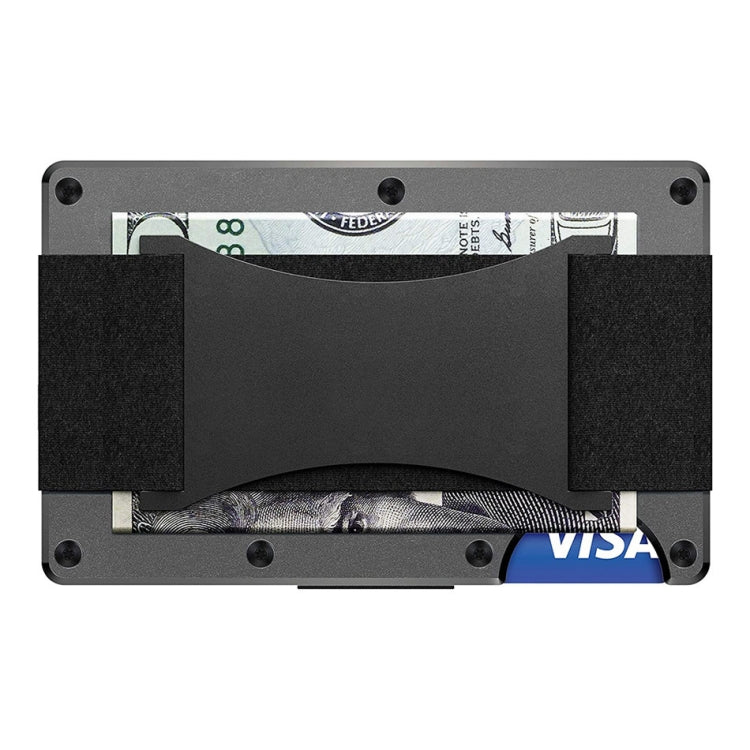 Credit Card Holder Wallets RFID Blocking Slim Metal Card Clip, Color: Grey