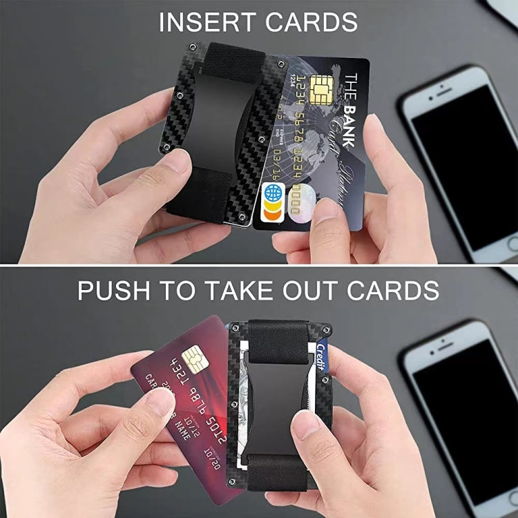 Credit Card Holder Wallets RFID Blocking Slim Metal Card Clip, Color: Grey