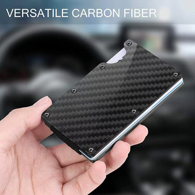 Credit Card Holder Wallets RFID Blocking Slim Metal Card Clip, Color: Blue