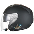 KUQIBAO Motorcycle Smart Bluetooth Sun Protection Double Lens Safety Helmet, Size: XL(Matte Black)
