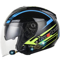 KUQIBAO Motorcycle Smart Bluetooth Sun Protection Double Lens Safety Helmet, Size: XL(Glossy Black Phantom Fiber)