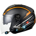 KUQIBAO Motorcycle Smart Bluetooth Sun Protection Double Lens Safety Helmet, Size: XXL(Matte Black Phantom Fiber)