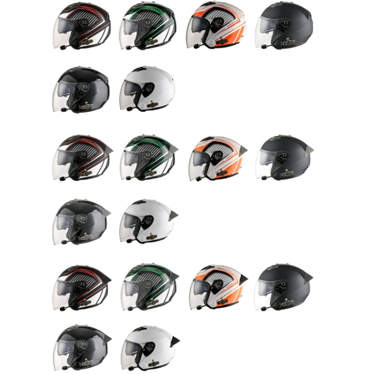 KUQIBAO Motorcycle Smart Bluetooth-compatible Sun Protection Double Lens Safety Helmet, Size: XXL(White+Gray Tail)