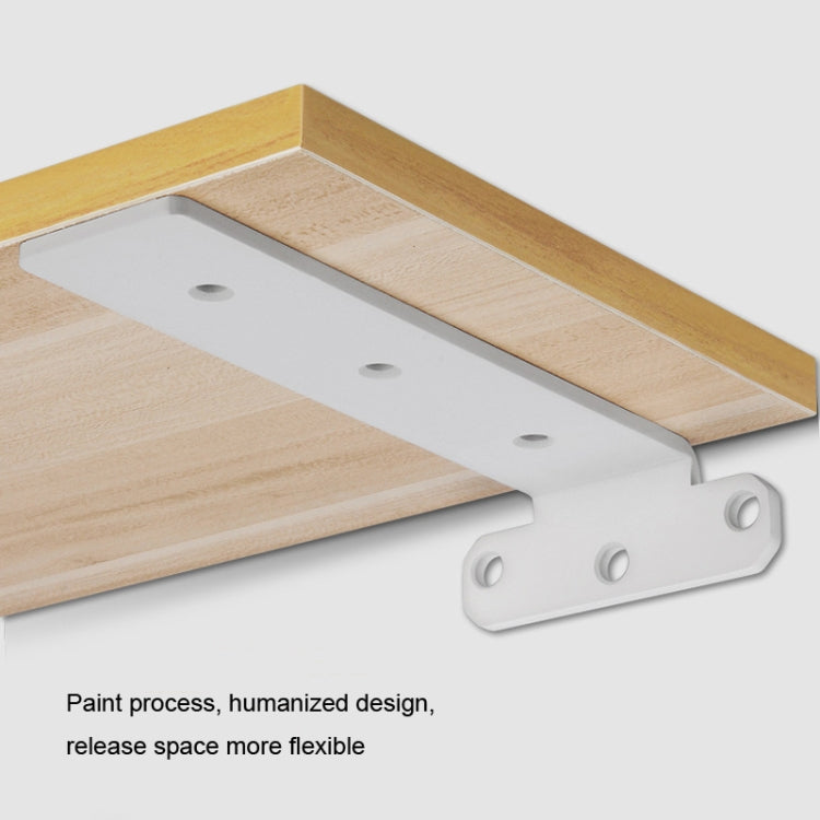 5mm Thick Triangular Bracket Bookshelf Partition Plate, Style: 300mm White