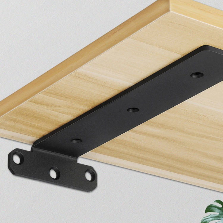 5mm Thick Triangular Bracket Bookshelf Partition Plate, Style: 300mm White