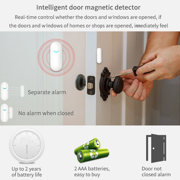 CS118   WIFI+GSM Tuya Smart Voice Alarm System Supports Amazon Alexa/ Google Assistant, Spec: Package 1