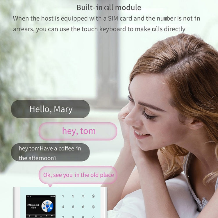 CS118   WIFI+GSM Tuya Smart Voice Alarm System Supports Amazon Alexa/ Google Assistant, Spec: Package 5