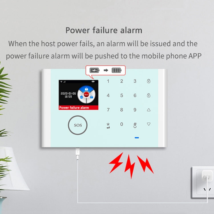 CS118   WIFI+GSM Tuya Smart Voice Alarm System Supports Amazon Alexa/ Google Assistant, Spec: Package 1