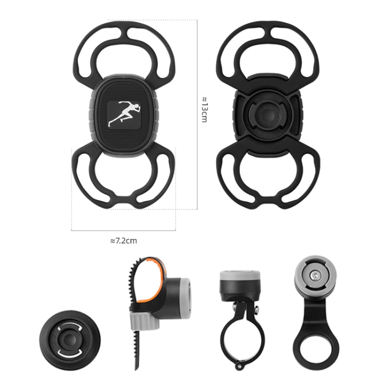 Bike Anti-vibration Silicone Cycling Fixed Mobile Phone Bracket, Model: Handlebar Style