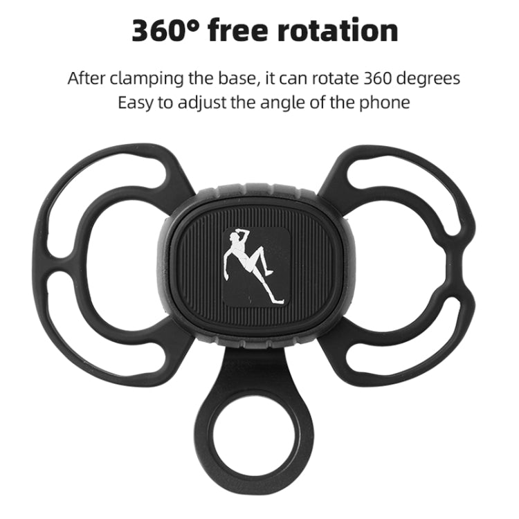 Bike Anti-vibration Silicone Cycling Fixed Mobile Phone Bracket, Model: Strap Style