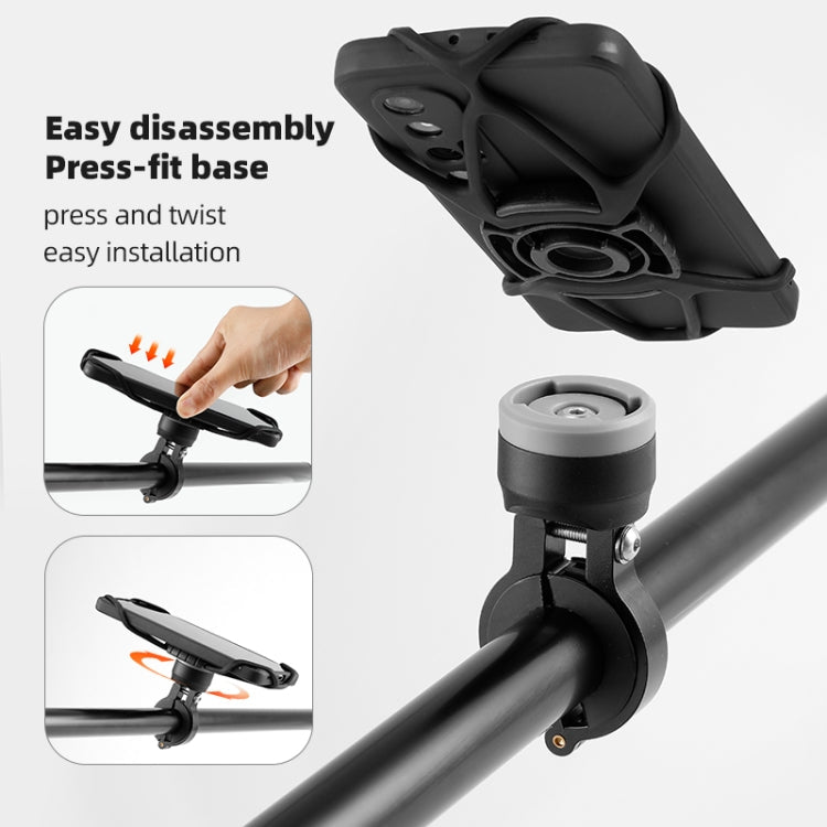Bike Anti-vibration Silicone Cycling Fixed Mobile Phone Bracket, Model: Strap Style