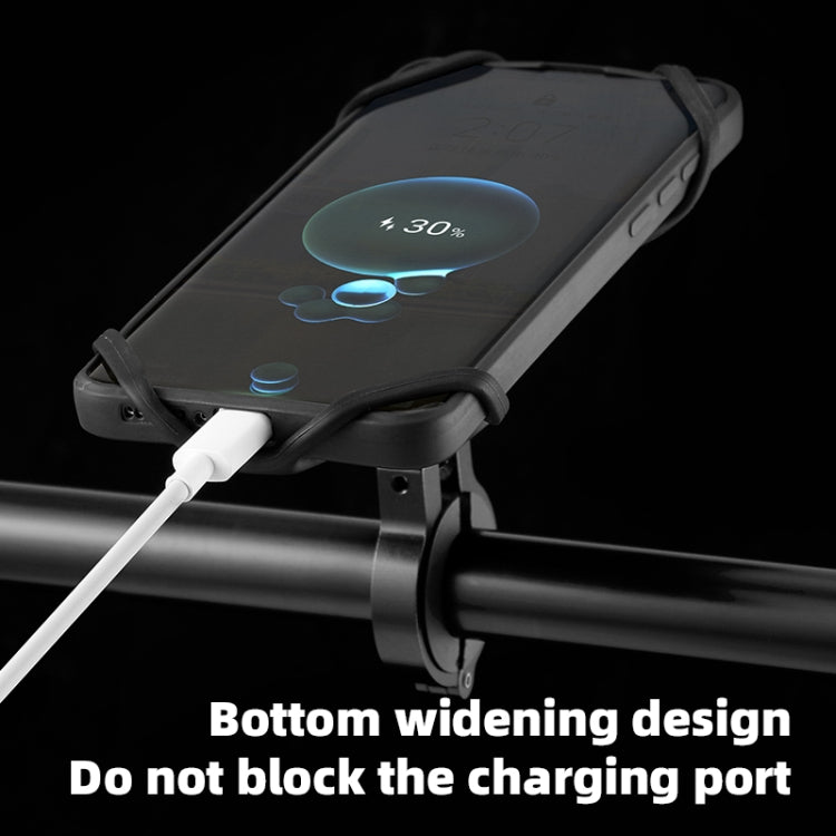 Bike Anti-vibration Silicone Cycling Fixed Mobile Phone Bracket, Model: Handlebar Style