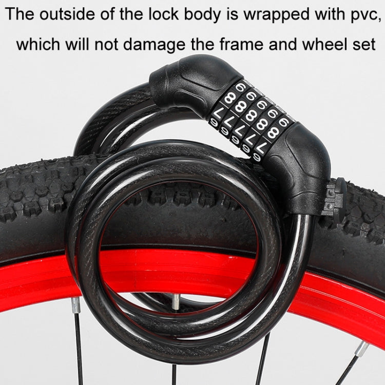 Mountain Bike Riding Anti-theft Key Combination Lock, Size: Upgrade Positioning(Black)