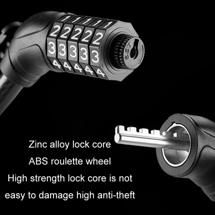 Mountain Bike Riding Anti-theft Key Combination Lock, Size: Upgrade Positioning(Black)