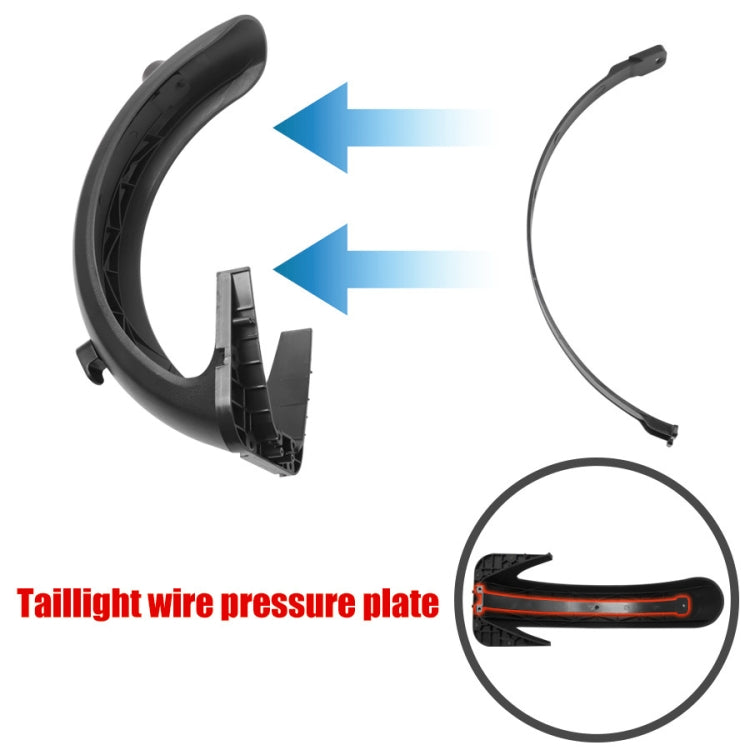 For Ninebot Max G30 Electric Scooter Parts Fender Tail Light Line Cover(Black)