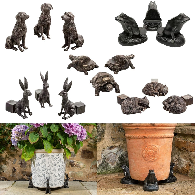 3pcs/set Flower Pot Feet Stand Animal Shape Resin Plant Pots Risers Pad(Turtle)