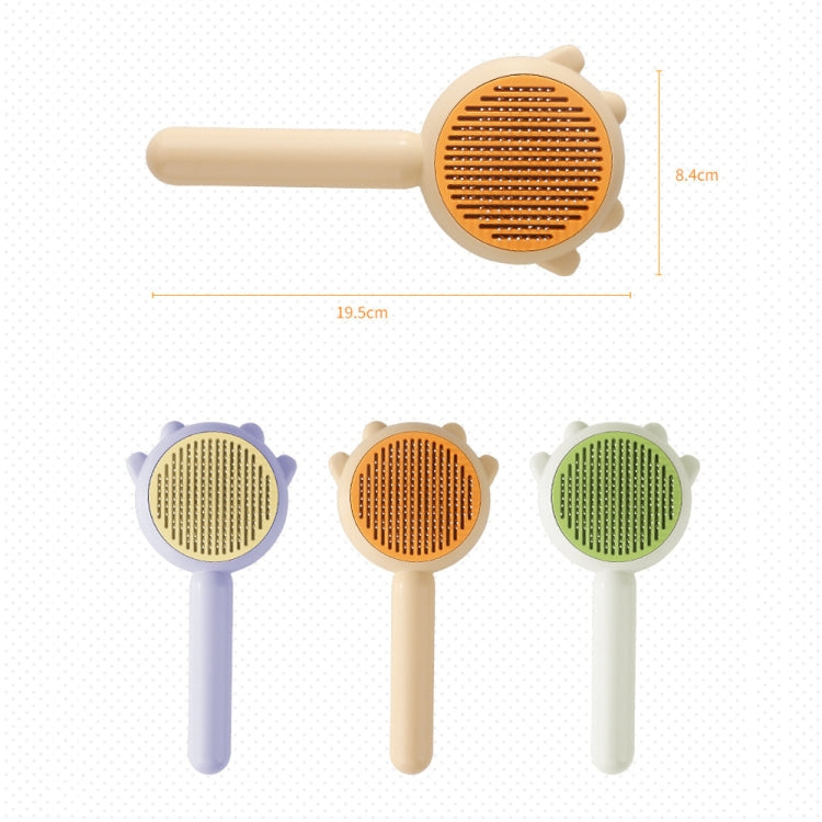 Pet Needle Combing Hair Cleaning De-frizz Brush(Yellow)