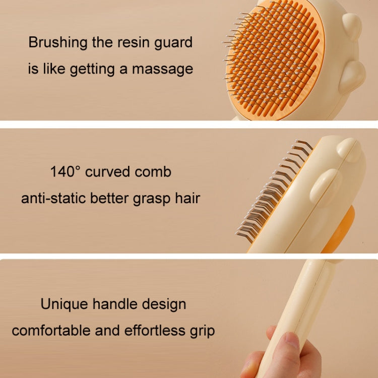 Pet Needle Combing Hair Cleaning De-frizz Brush(Green)