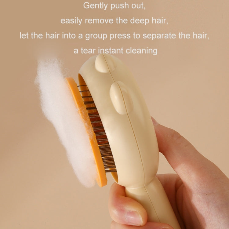 Pet Needle Combing Hair Cleaning De-frizz Brush(Green)