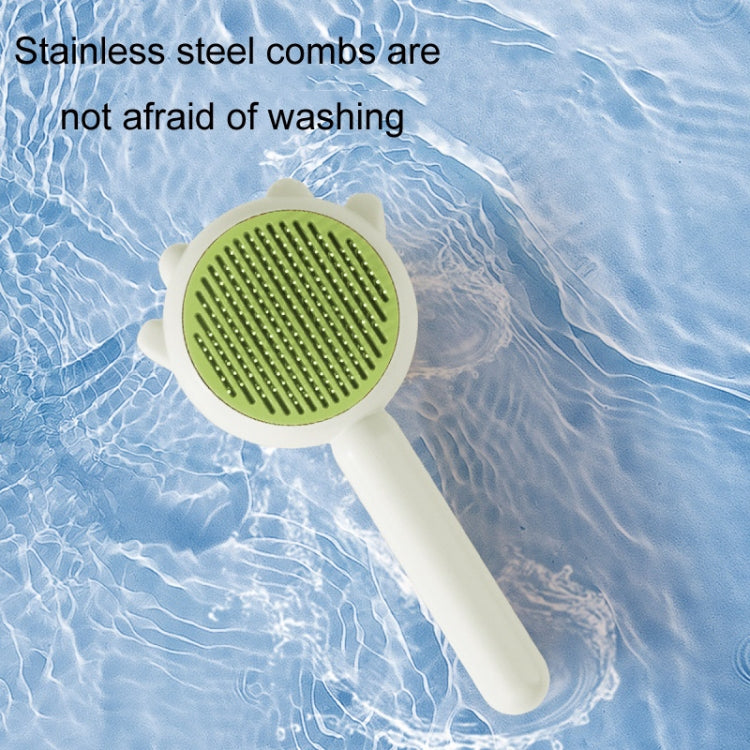 Pet Needle Combing Hair Cleaning De-frizz Brush(Green)