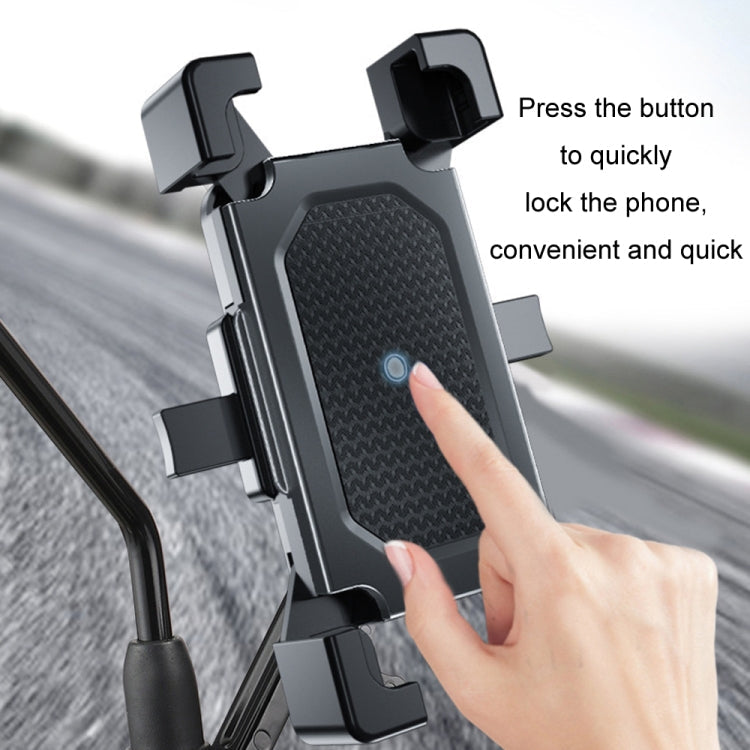 Shockproof Motorcycle Mobile Phone Holder Outdoor Bike Navigation Holder, Model: Rearview Mirror