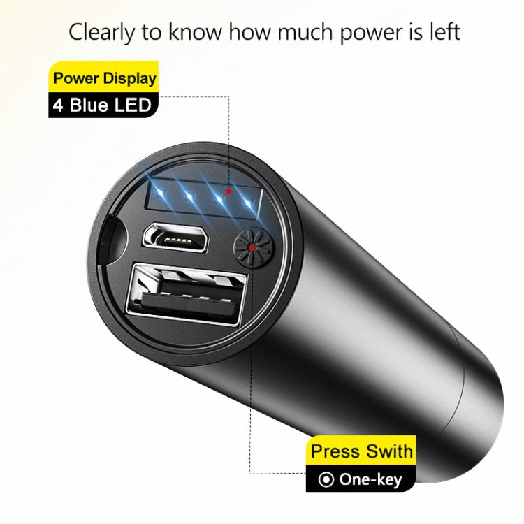2600mAh LED Outdoor Strong Lighting Lithium Battery Flashlight, Color: Fixed Focus Silver