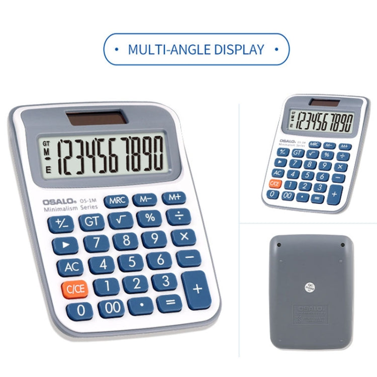 OSALO 10-digit LCD Screen Solar Dual Power Supply Desktop Calculator Mini Student Calculator
