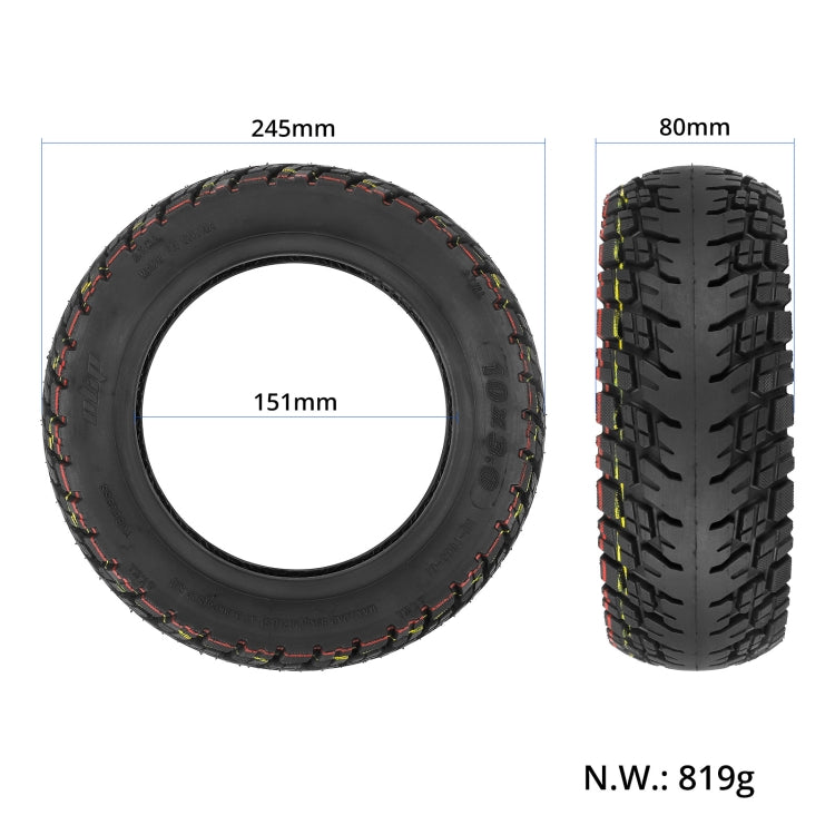 Ulip 10 x 3.0 10 Inch Electric Scooter Thickened Off-road Tubeless Tire for Dualtron Zero 10X, Kaabo Wolf Warrior, Kaabo Mantis 10 With Gas Nozzle
