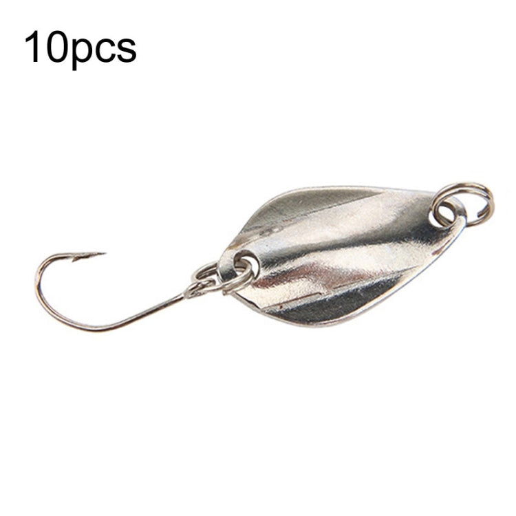 10pcs 2g Butterfly Single Hook Spoon Type Horse Mouth Melon Sequins False Lures Fishing Lures(Silver)