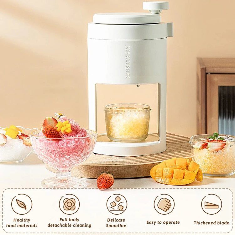 Manual Ice Machine Ice Crushers Household Ice Breaking Ice Blender(White)