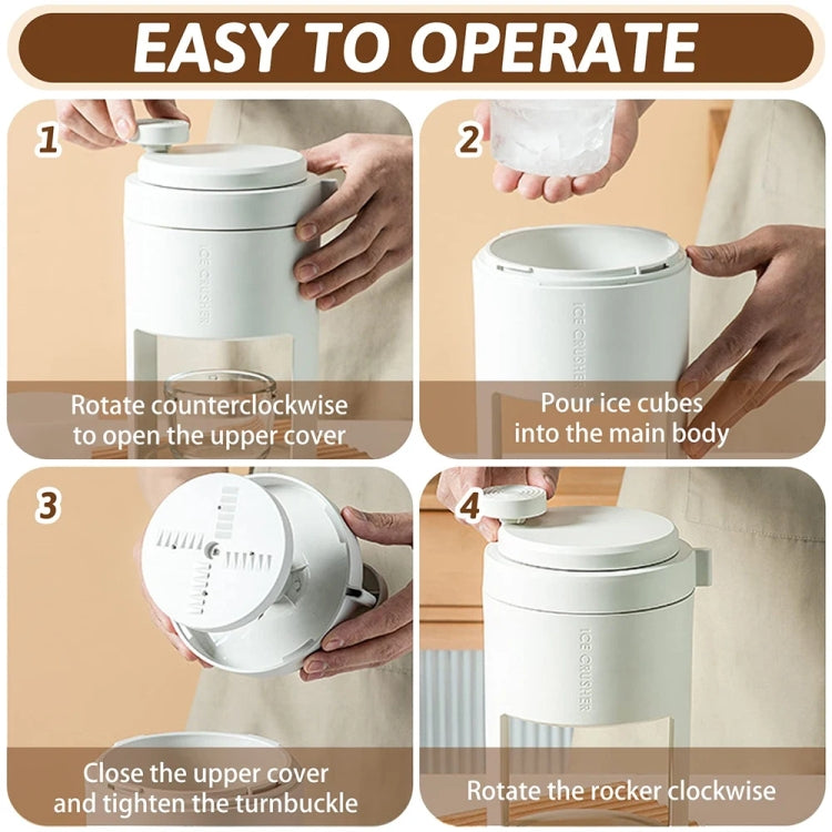 Manual Ice Machine Ice Crushers Household Ice Breaking Ice Blender(White)