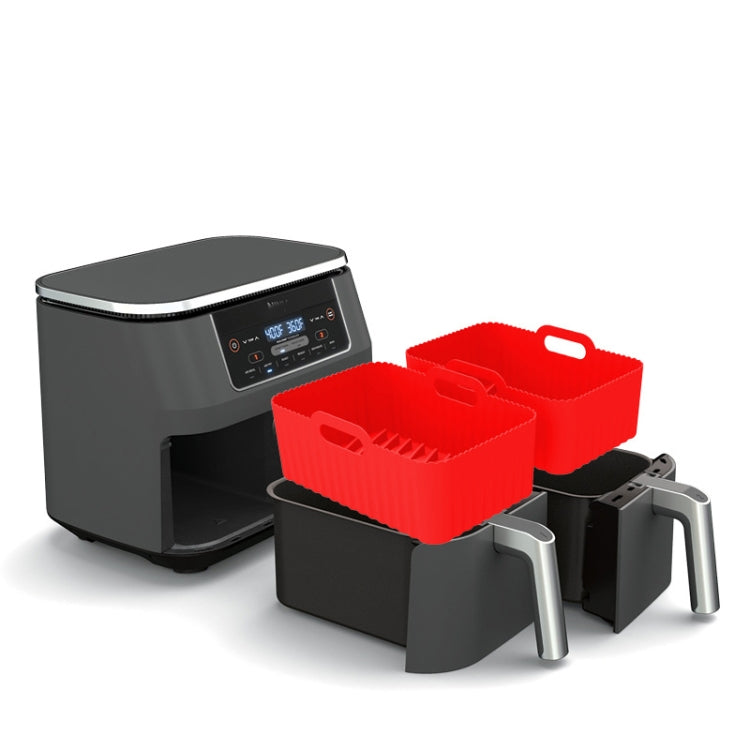 For Ninja DZ201 Air Fryer Silicone Liner Mat Reusable Basket Tray, Spec: Red Thin Model (95g)