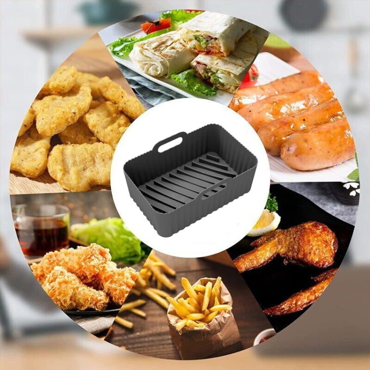 For Ninja DZ201 Air Fryer Silicone Liner Mat Reusable Basket Tray, Spec: Red Thin Model (95g)