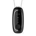 Upgrade Dual-brush Negative Ion Air Purifier Neck Small Portable Air Purifier, Style: Chain Model (Black)