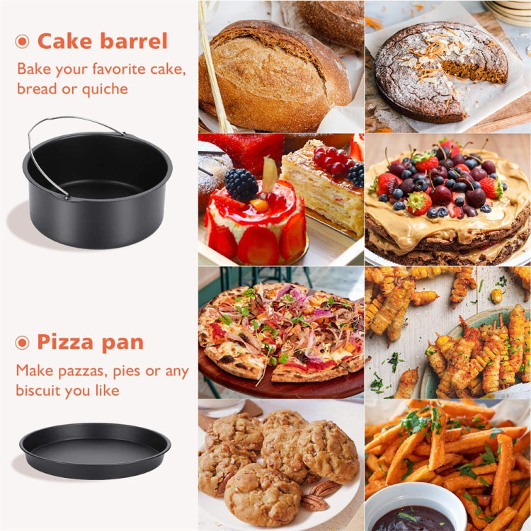 8 -inch  Cake Basket with Handle + Pizza Tray Air Fryer Accessory Set Bakeware