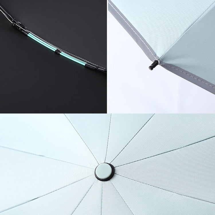 20 Bone Reverse Double Bone Automatic Folding Umbrella Sunshade Sun Umbrella(Starry Sky Black)