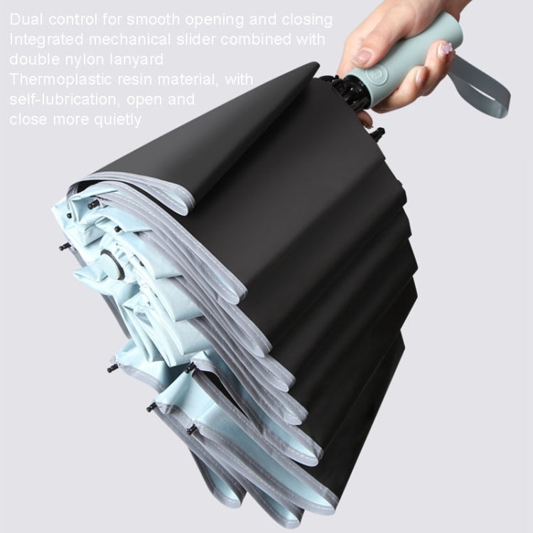 20 Bone Reverse Double Bone Automatic Folding Umbrella Sunshade Sun Umbrella(Starry Sky Black)