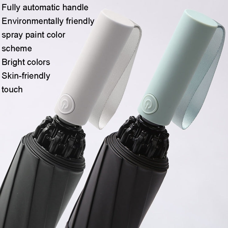 20 Bone Reverse Double Bone Automatic Folding Umbrella Sunshade Sun Umbrella(Matcha Green)