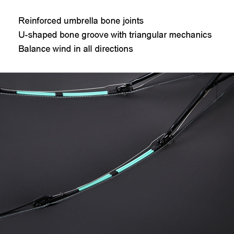20 Bone Reverse Double Bone Automatic Folding Umbrella Sunshade Sun Umbrella(Starry Sky Black)