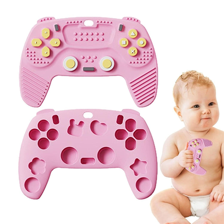 Silicone Game Pad Baby Teether Toys Chew Toy for Baby 6-12 Months(Pink)