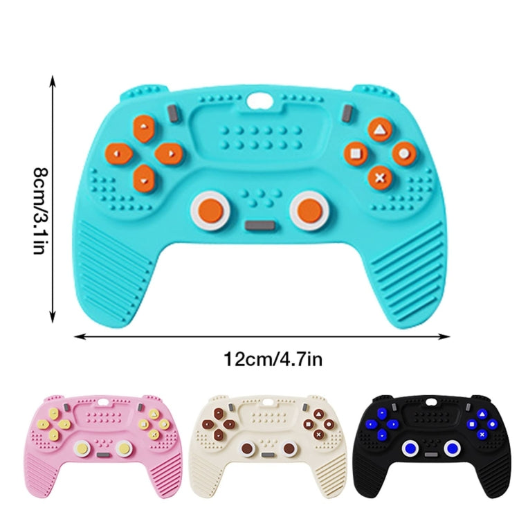 Silicone Game Pad Baby Teether Toys Chew Toy for Baby 6-12 Months(Black)